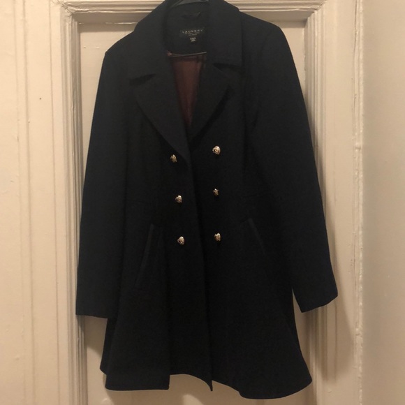 Laundry Fit & Flare Double Breasted Military Coat - Picture 1 of 7